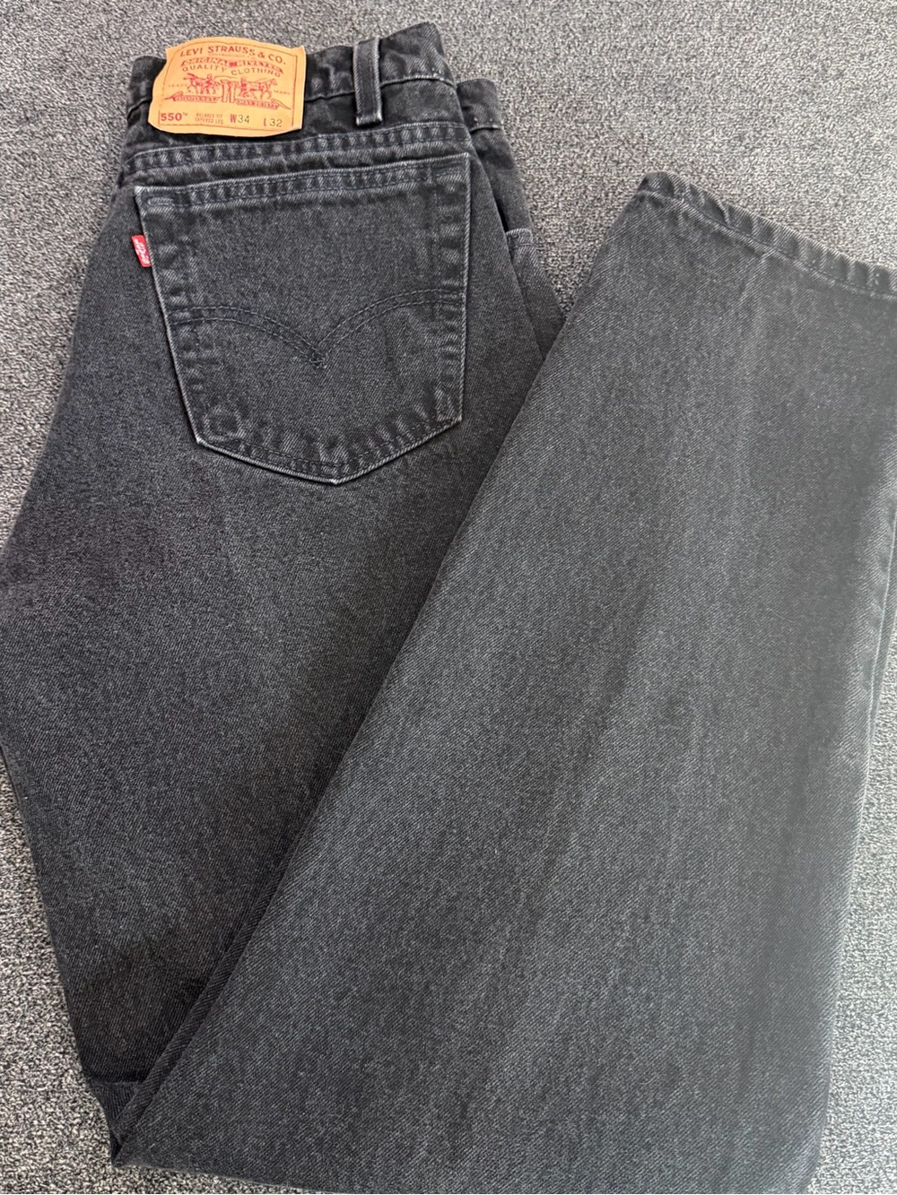 Levi's Charcoal Black Back-Pocket Jeans with Red Tab